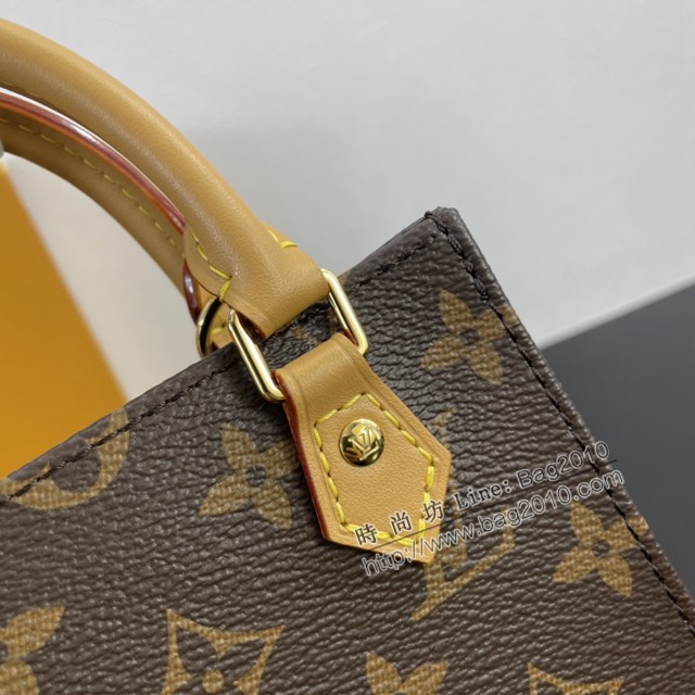 Lv路易威登2023專櫃新款Petit Sac Plat手袋 LV老花手機包迷你手提托特包 M81295 ydh5213